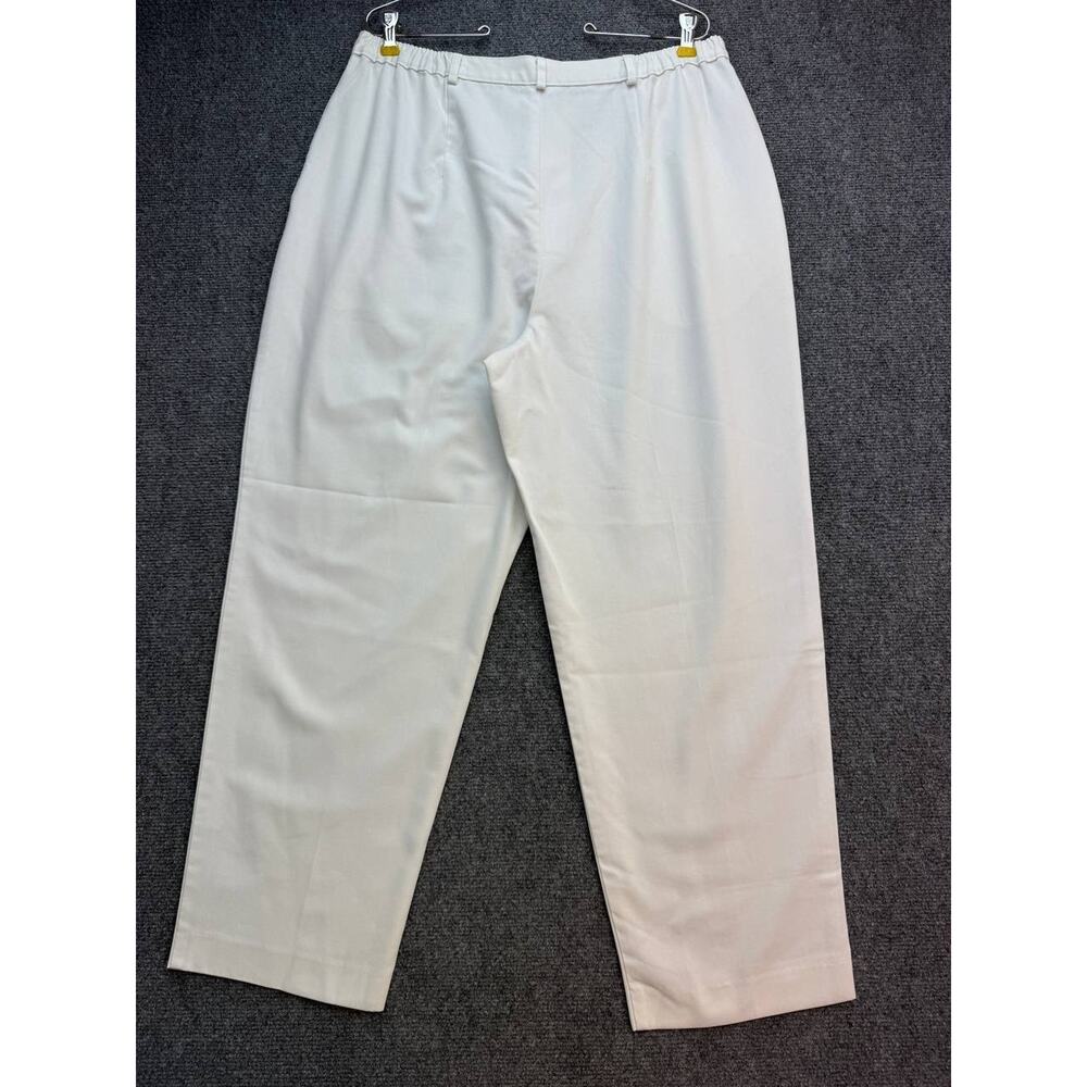 Patchington Petite Women’s Size 32 White Pleated Straight Leg Dress Pants - Picture 7 of 9